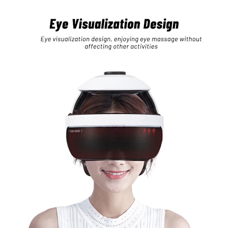 360° Head Massager - Complete Electric Scalp Eye Helmet Heat Kneading Pressure Relax