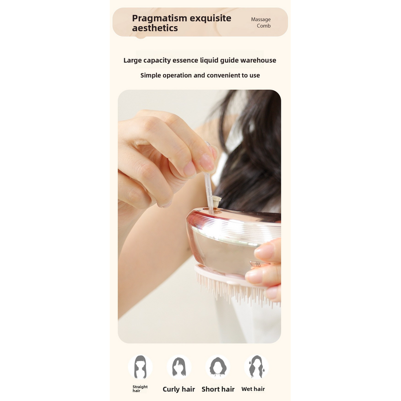 2 in 1 Head Massager - Electric Scalp Hair Oil Applicator Essential Oil Serum Growth