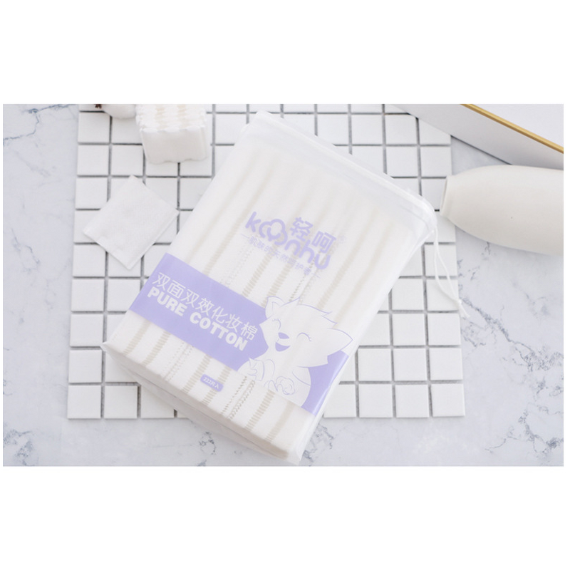 Cotton Pads - 100% Organic Disposable Square 100 Pcs Skin Cleaning Makeup Removal