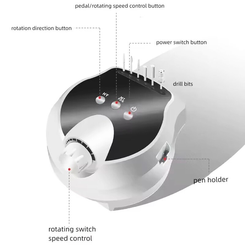 85W Electric Nail Drill - Powerful Gel Polish Removal Plastic Factory Direct Stock