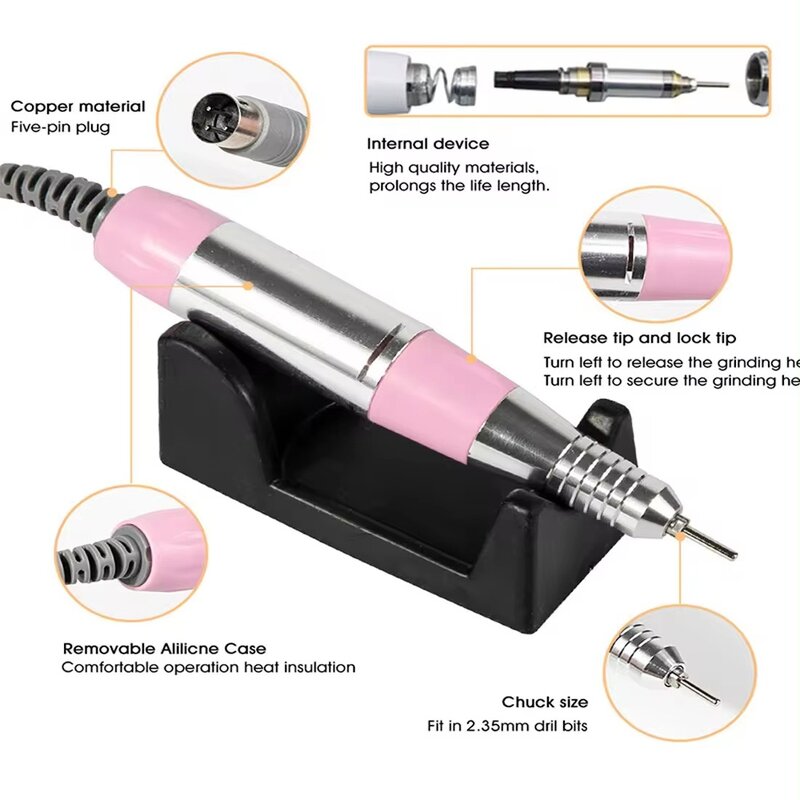 Electric Nail Drill Machine - High Speed Manicure Pedicure Salon Nail Sander Beauty