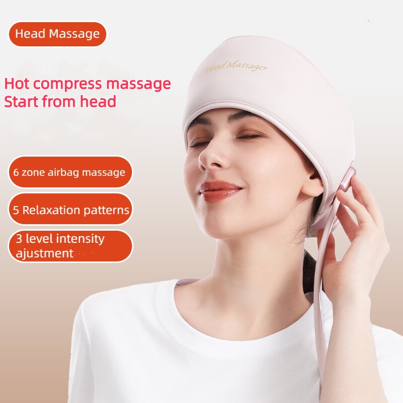MB365 Head Massager - Mictro-Beauty 6 Zone Airbag Heating Wrap Artificial Hand Kneading