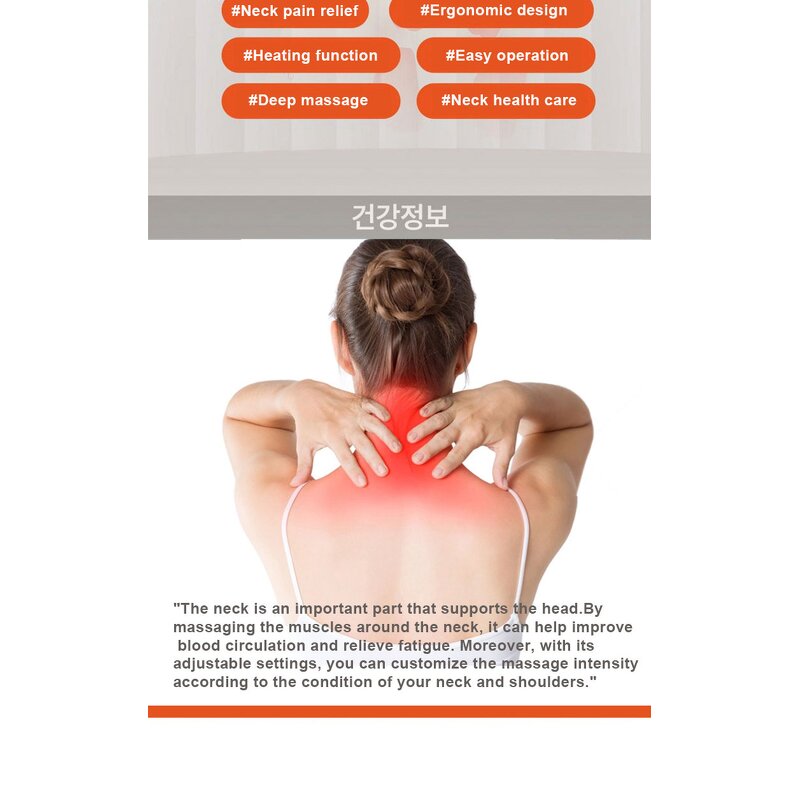 Neck & Shoulder Massager - Electric Shiatsu Deep Tissue Kneading Heating Timing Control