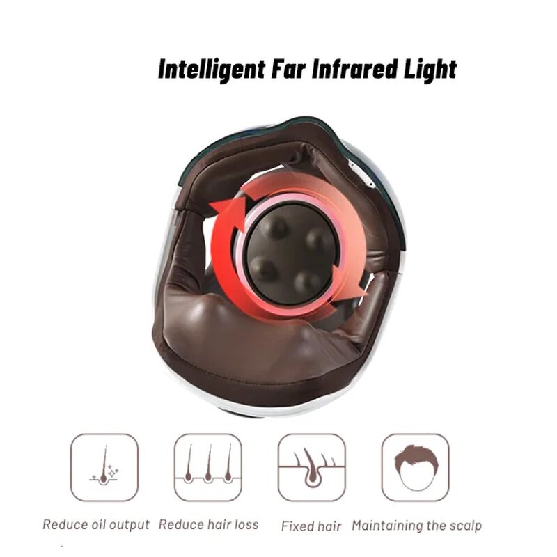 Air-Pressure Head Massager - Rechargeable Electric Eye Massage Warm Music Stress Relief