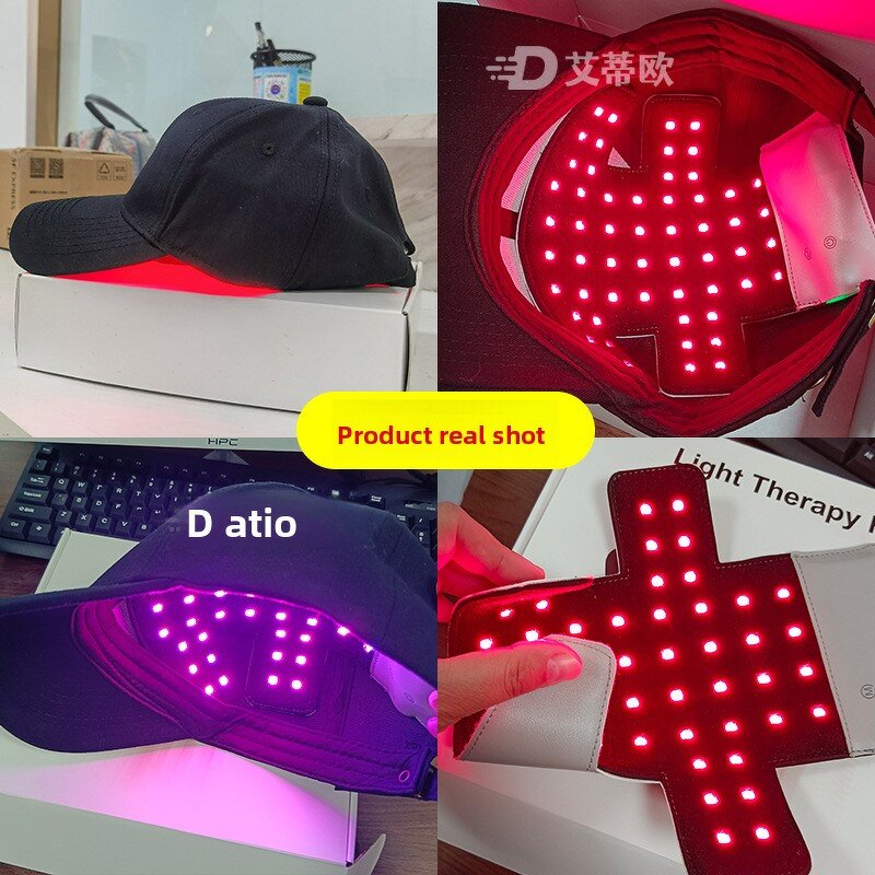 LED Scalp Nourishing Cap - Blue Purple Hand Held Infrared Red Light Hair Growth Care