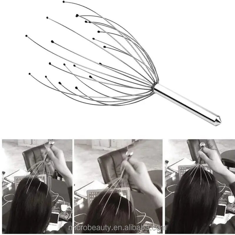Manual Head Massager - Portable Handheld Hair Stimulation Stress Relief Blood Circulation