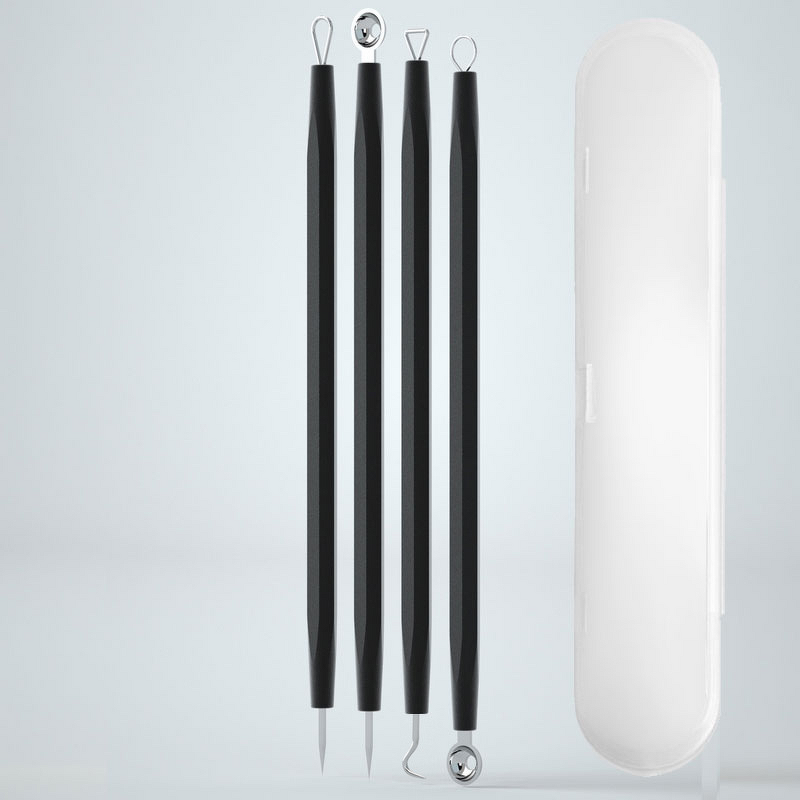 Acne Needle Set - High-Precision Stainless Steel Double-Headed 4-Piece Blackhead Removal