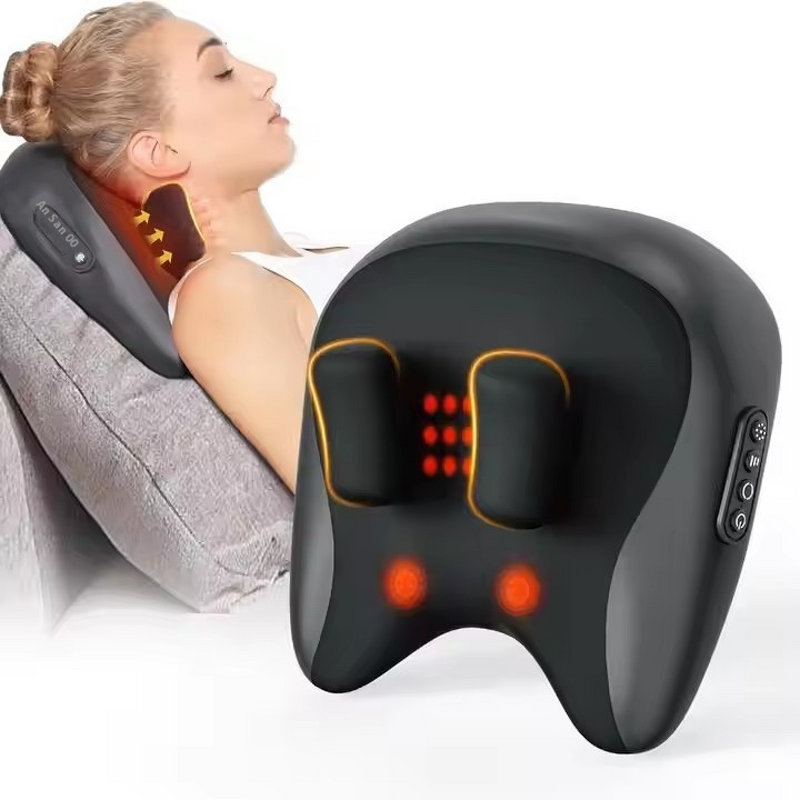 Neck Shoulder Pillow Massager - Electric Kneading Shiatsu Memory Cotton Timing Alleviate
