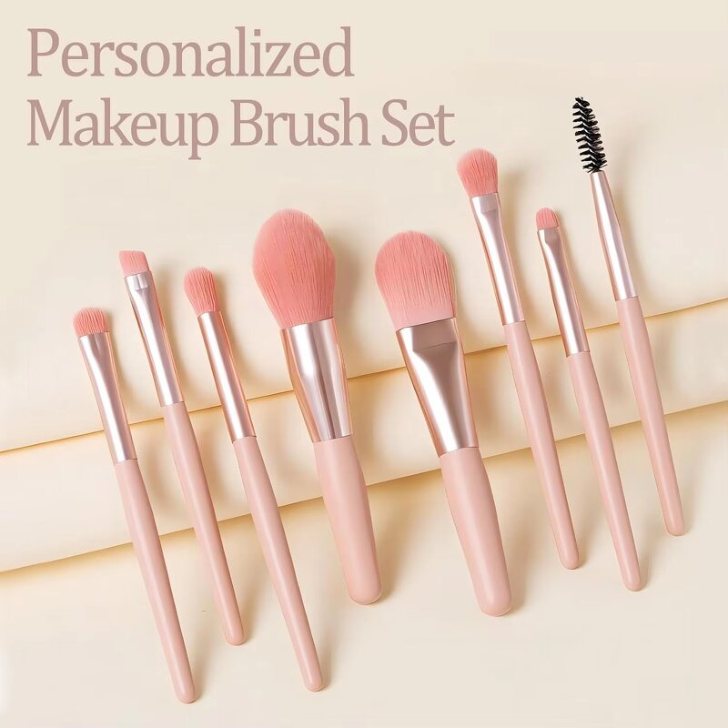 Makeup Brush Set - Portable Professional Travel Eye Face Brushes with Shaving Kit