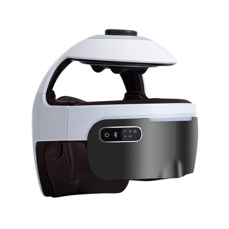 360° Head Massager - Complete Electric Scalp Eye Helmet Heat Kneading Pressure Relax