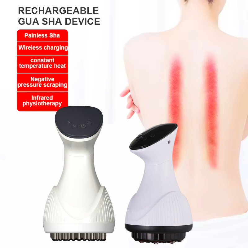 Microcurrent Massage Device - Electric Home Red Light Heat Meridians Brush Body Tool