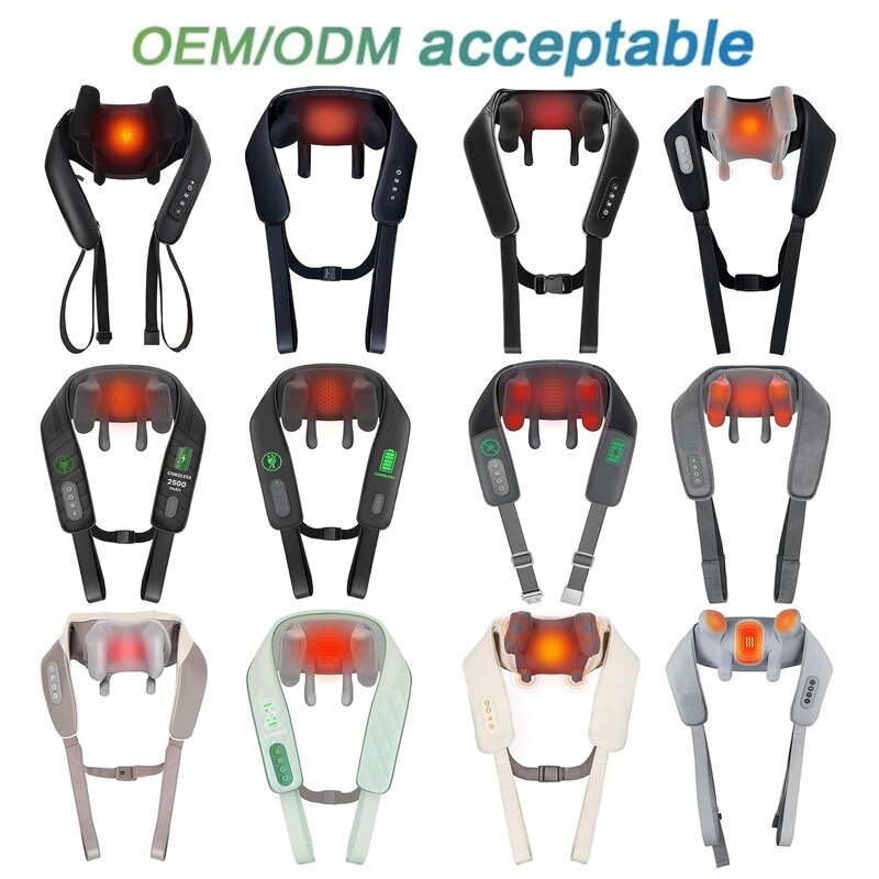 Neck & Shoulder Massager - Electric Shiatsu Deep Tissue Kneading Heating Timing Control
