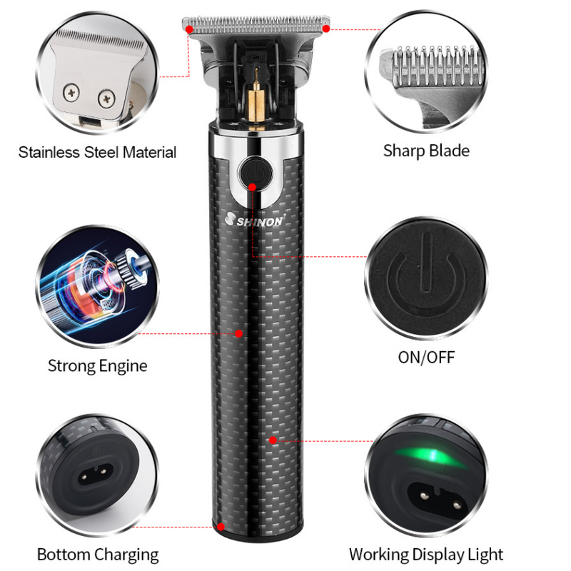 Hair Trimmer Manufacturer - Best Price T Blade Electric Zero Gapped with 4 Guide Combs