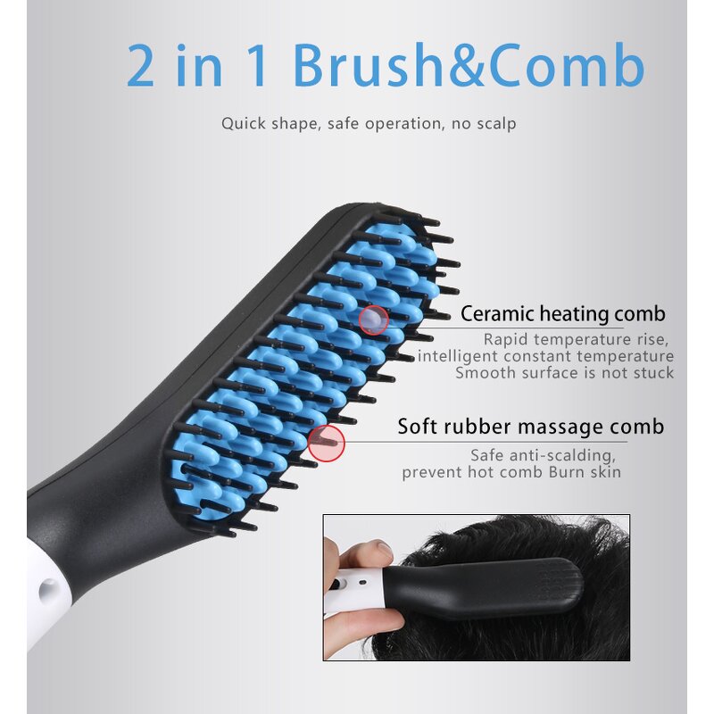 Hair Straightener Comb Manufacturer - 2023 Wholesale Home Private Label Men's Electronic Air
