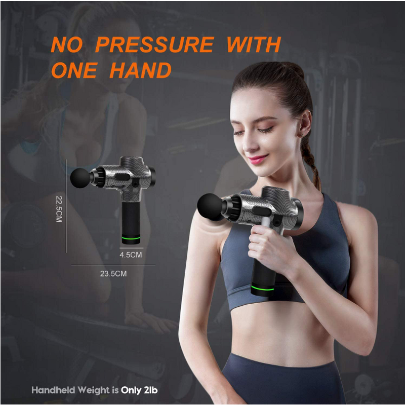 Massage Gun Manufacturer - Best-Selling 24V 30 Speed Touch Screen Carbon Fiber Shell