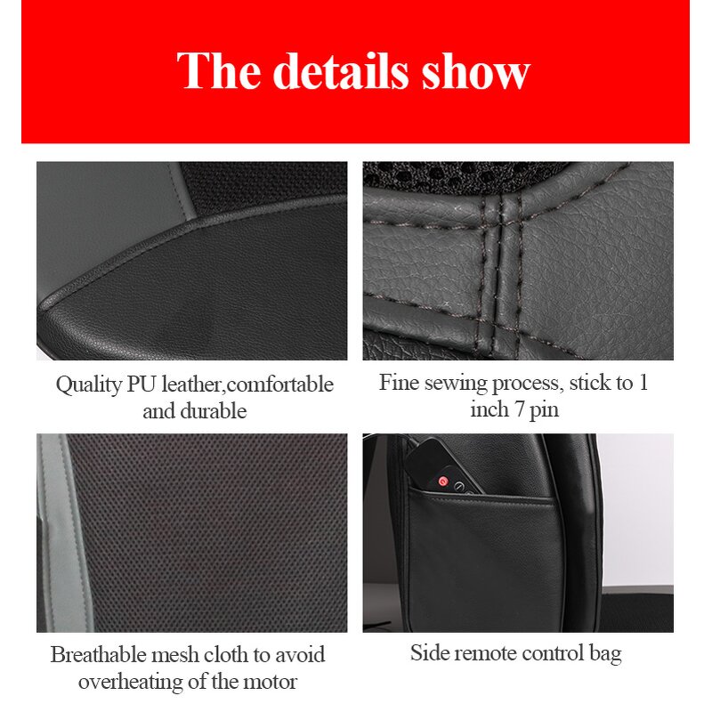 Massage Seat Cushion Manufacturer - Vibration Infrared Heat Kneading 4D with Heating Function