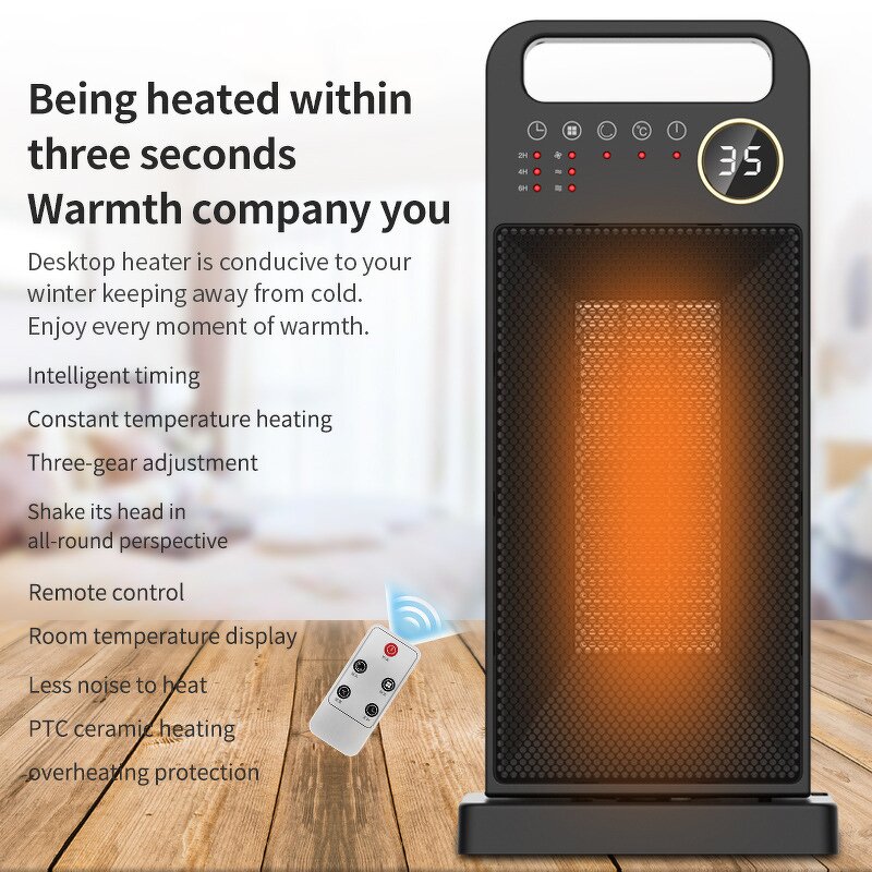 Fan Heater Manufacturer - 2023 Best Seller 2000W Fast Heat Desktop Silent Vertical PTC