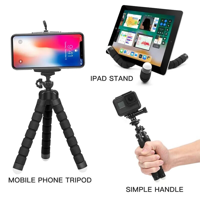 Phone Holder Manufacturer - Video Camera Selfie Stick Tripod Clip Stand Monopod Stativ
