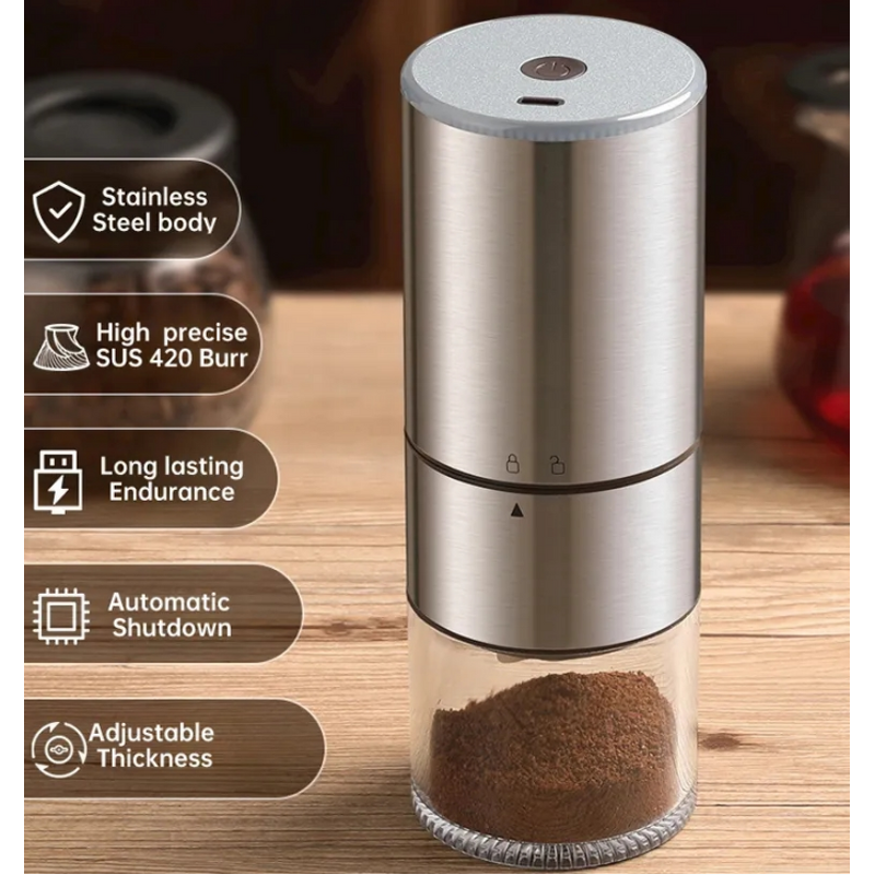 Coffee Grinder Manufacturer - Small Mini Home with Adjustable Press Quick Charge Cordless