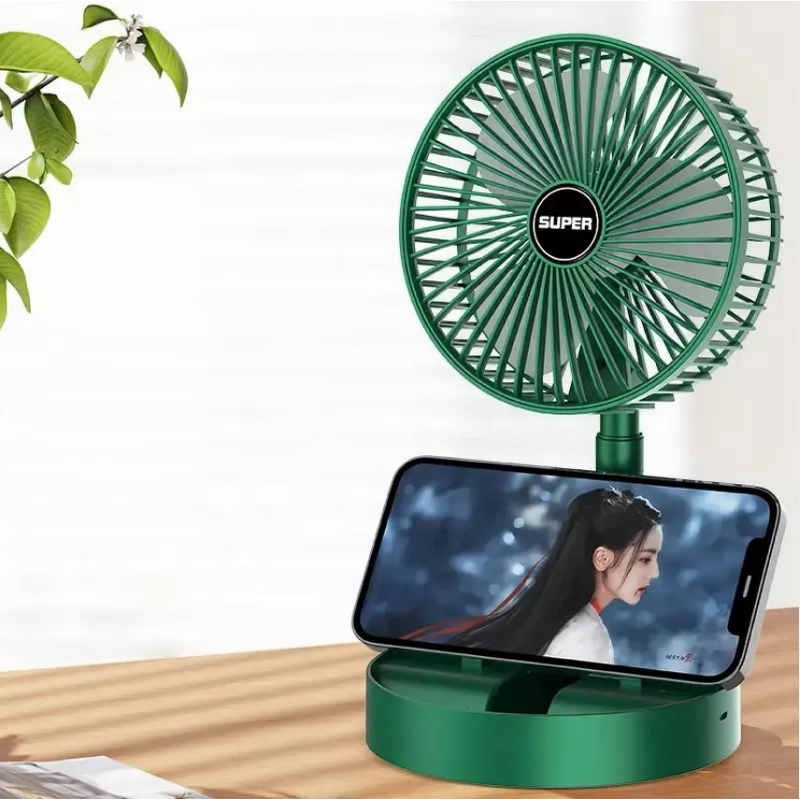 Portable Fan Manufacturer - 2 in 1 Foldable Telescopic 3 Gear USB Rechargeable Low Noise