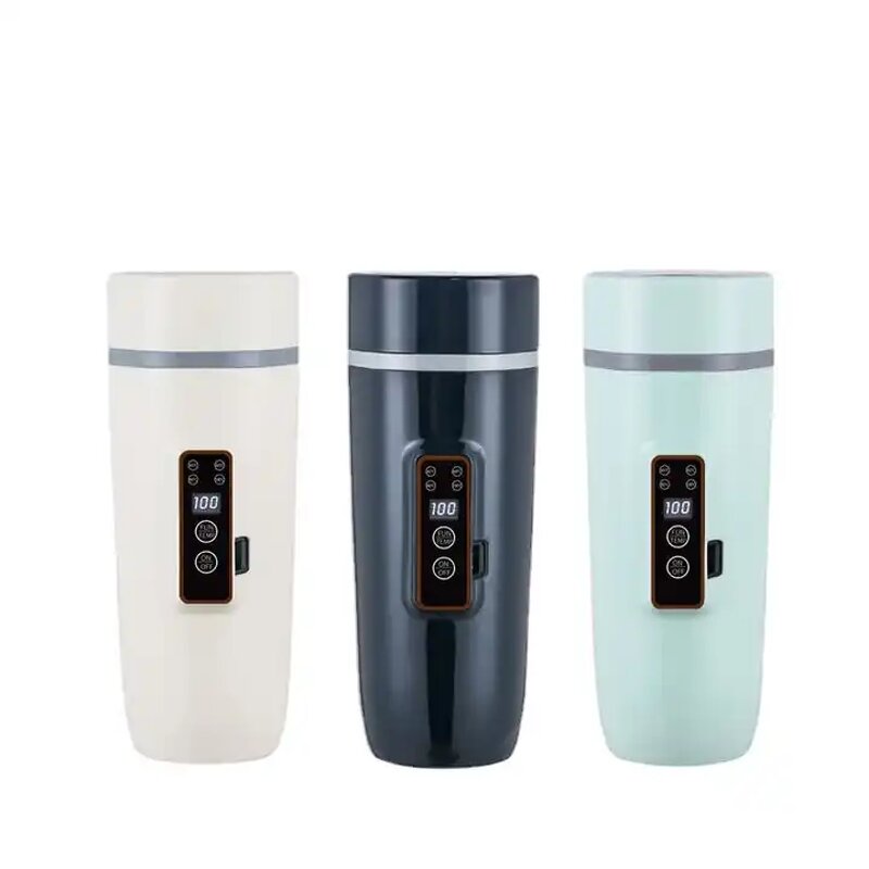 Car Heating Cup Manufacturer - Portable Stainless Steel Water Warmer Bottle LCD Display