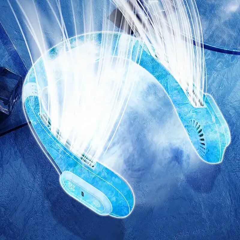 Neck Fan Manufacturer - 2023 New Sports Hanging Silent Mini Cooling USB Rechargeable Leafless
