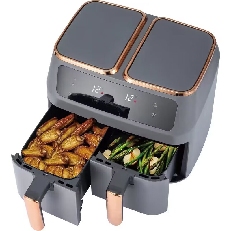 Air Fryer Manufacturer - Household 8L Touch Screen Double with 2 Independent Baskets