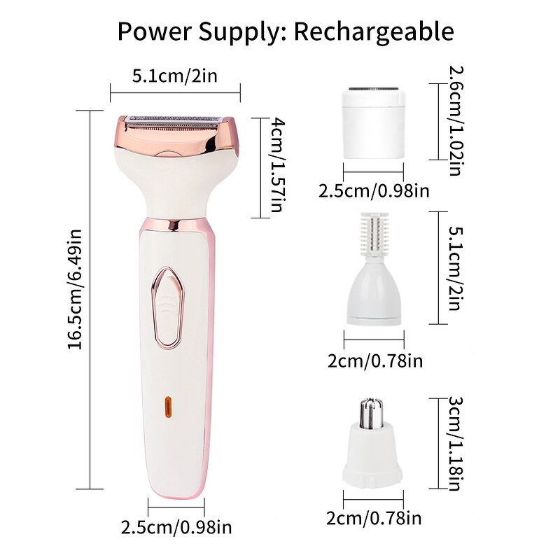 Electric Razor Manufacturer - Portable Cordless 4-in-1 for Women Painless Bikini Trimmer