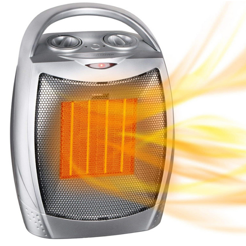 Fan Heater Manufacturer - In Stock Home 1500W Convenient Electric Room Black Sliver