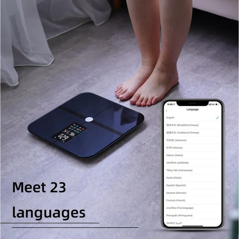 Weighing Scales Manufacturer - 2023 Smart Composition Monitor Waterproof Glass with APP