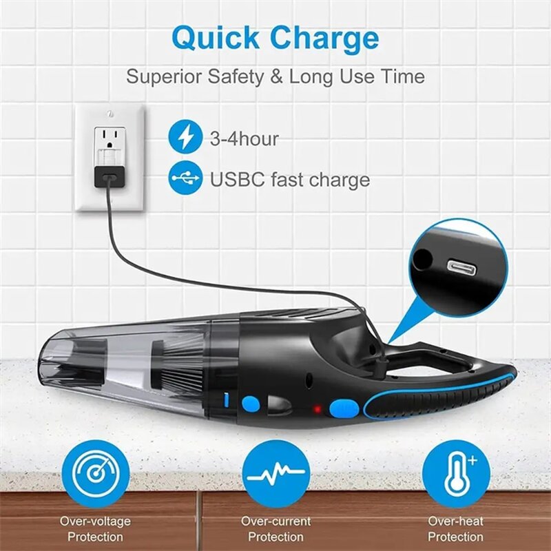 Vacuum Cleaner Manufacturer - Hot Selling Portable Cordless Handheld Rechargeable Mini Auto Car