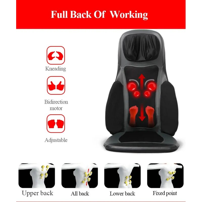 Massage Seat Cushion Manufacturer - Vibration Infrared Heat Kneading 4D with Heating Function