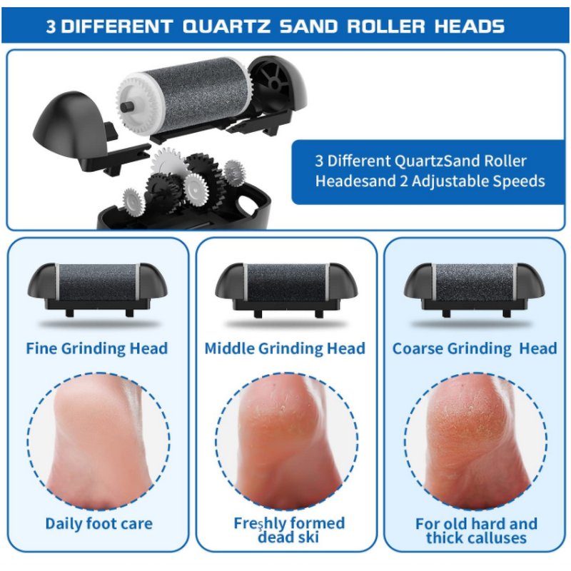 Foot File Kit Manufacturer - Rechargeable 12 in 1 Callous Remover Electric Callus Remover