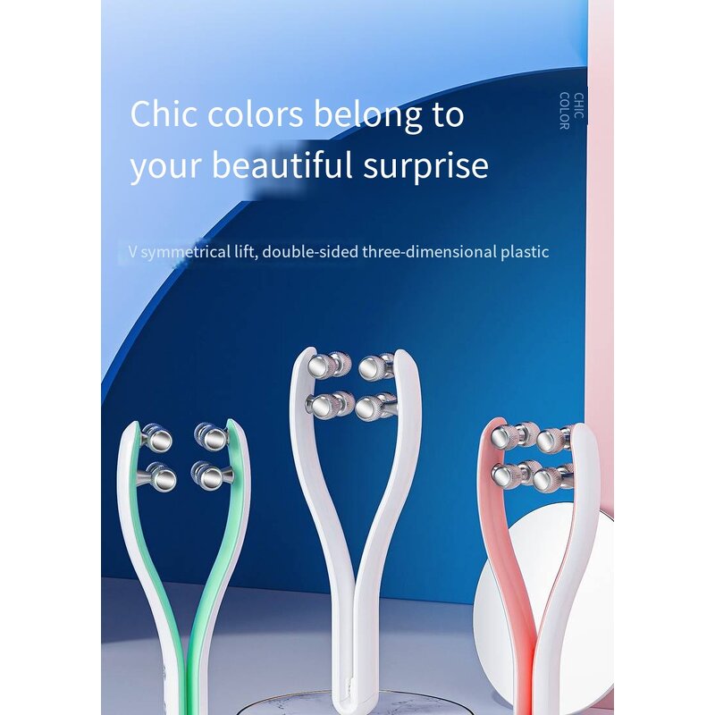 V Line Face Slimming Device - Handheld - Double Chin Remover 3d Roller Massage Skin Care