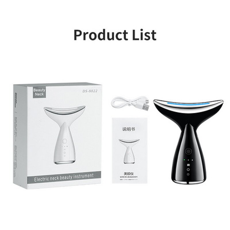 RF Beauty Device - Portable Electric - 3-Color LED Photon Face Neck Detox Pigment Removal