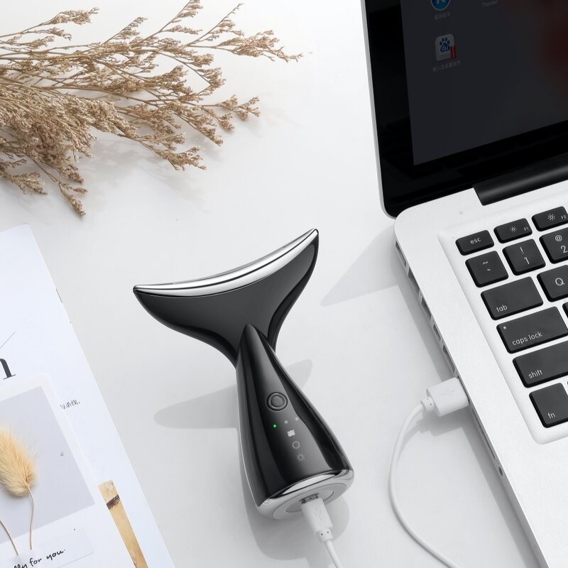 LED Facial Massager - 2025 Home Use - Vibrating Anti Aging Firming Wrinkle Remover Neck Lift