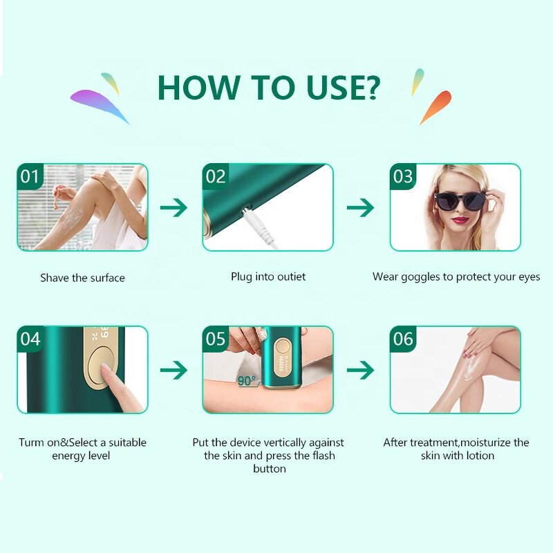 Laser Hair Removal Machine - Cold Laser IPL - Sapphire Freezing Epilator Hair Removal