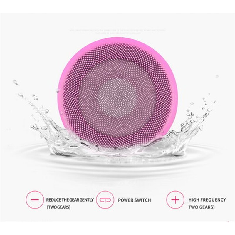 Sonic Facial Cleanser Brush - 2025 Portable - Waterproof Silicone Skin Rejuvenation Dark Circles