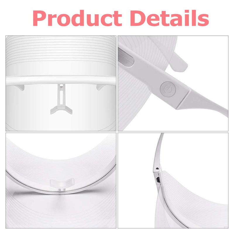3 Colors Light Therapy Mask - Personal - Rechargeable Skin Rejuvenation Face Beauty Shield
