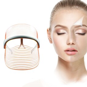 Photon LED Face Mask - Rechargeable - 3 Color Light Therapy Wrinkle Removal Skin Care