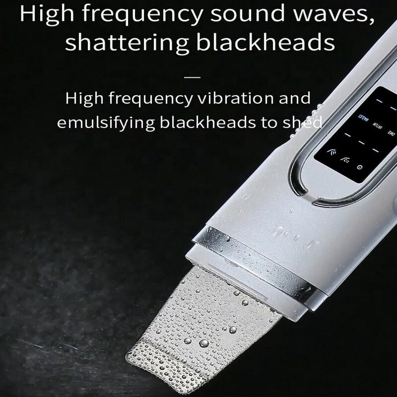 Ultrasonic Skin Scrubber - Latest - 24khz Blue Therapy Light Deep Facial Cleansing