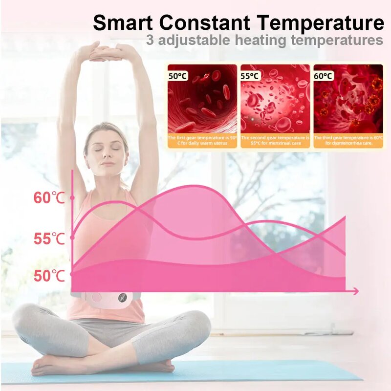 Menstrual Heating Belt - 2025 Trending - Vibrating Relief Massager Period Pain Pad