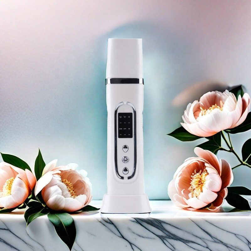 Ultrasonic Skin Scrubber - Latest - 24khz Blue Therapy Light Deep Facial Cleansing