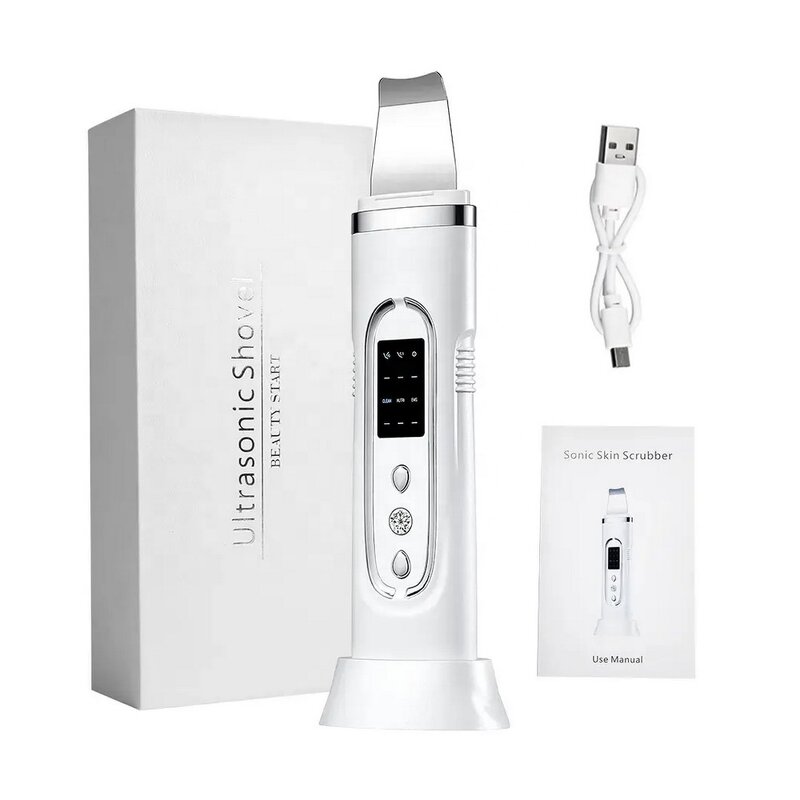 Ultrasonic Skin Scrubber - Beauty Instrument - Women Face Spatula Skin Cleansing Machine