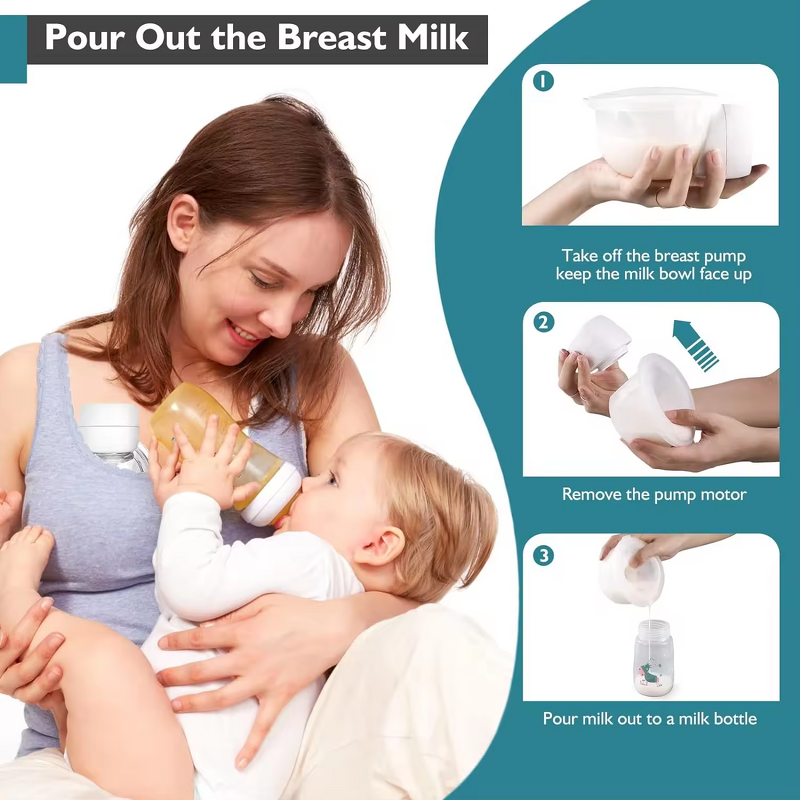 Wearable Breast Pump - 2025 Home Use - Electric Hands Free Painless Low Noise Touch Screen