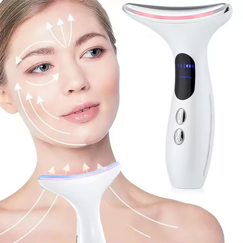 Neck Face Lift Device - 2024 Newest - 3 Colors Led EMS Wrinkle Remover Beauty Equipment