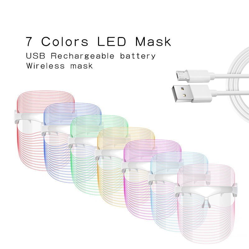 7 Color Light Therapy Mask - Skin Rejuvenation - Wrinkle Acne Removal Face Beauty Device