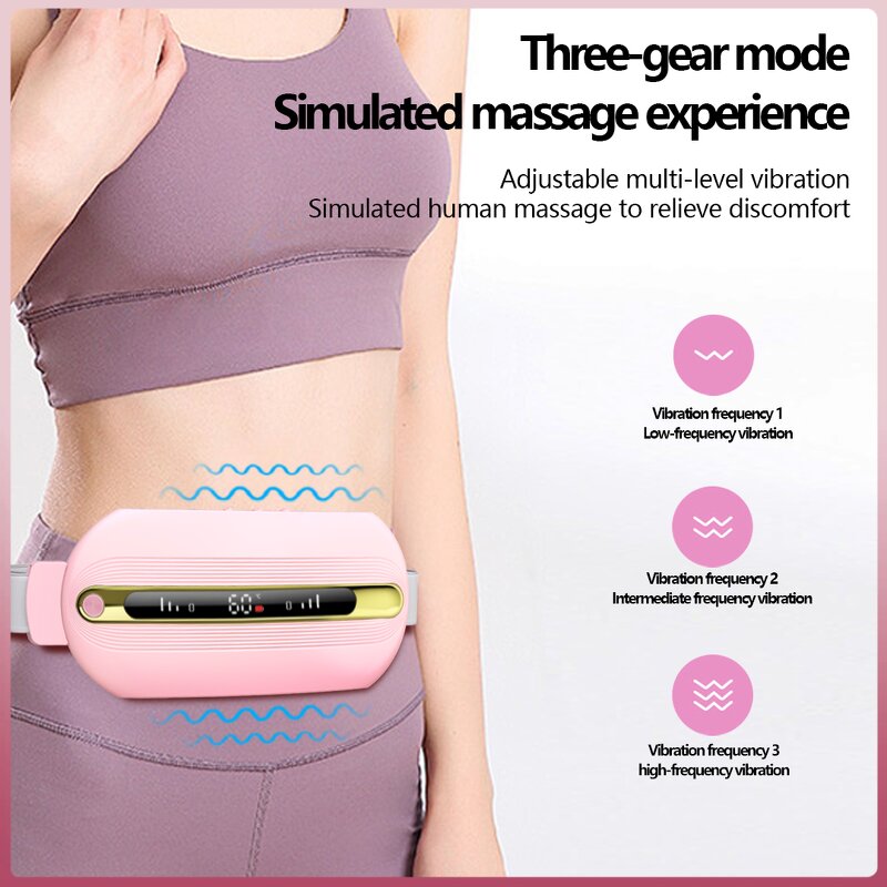 Menstrual Heating Pad - 2026 Portable Digital - 6-Level Fast Heating Cordless Period Waist