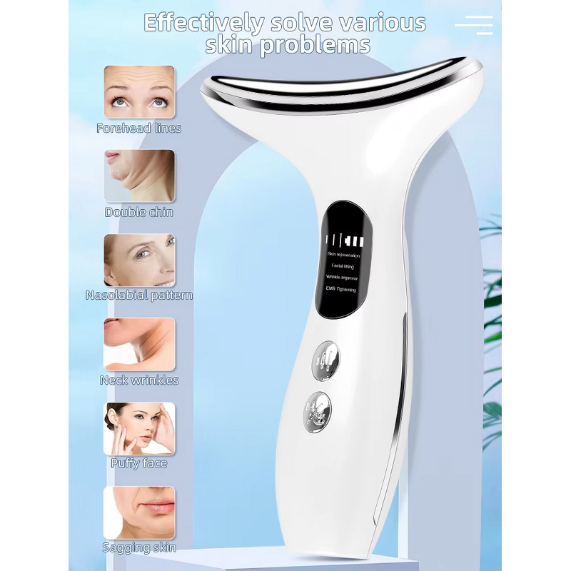 EMS Face Lifting Massager - Handheld - 4 Modes Anti Wrinkle Face Neck Skintightening
