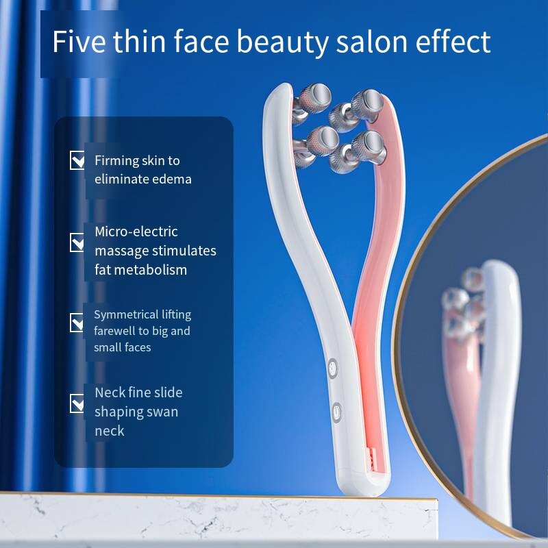 V Line Face Slimming Device - Handheld - Double Chin Remover 3d Roller Massage Skin Care